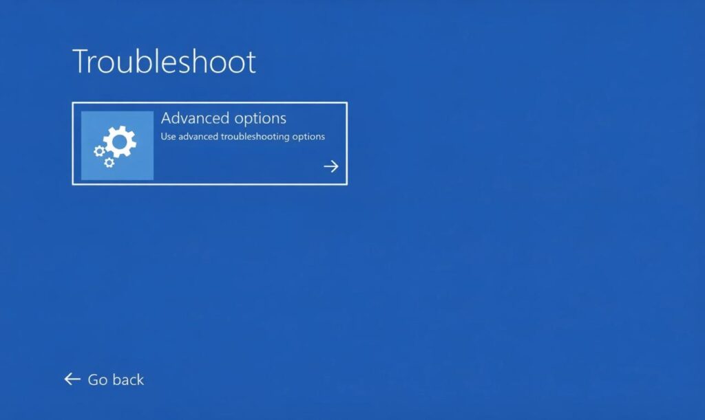 Advanced Troubleshooting Options in WIndows 11 Recovery Mode