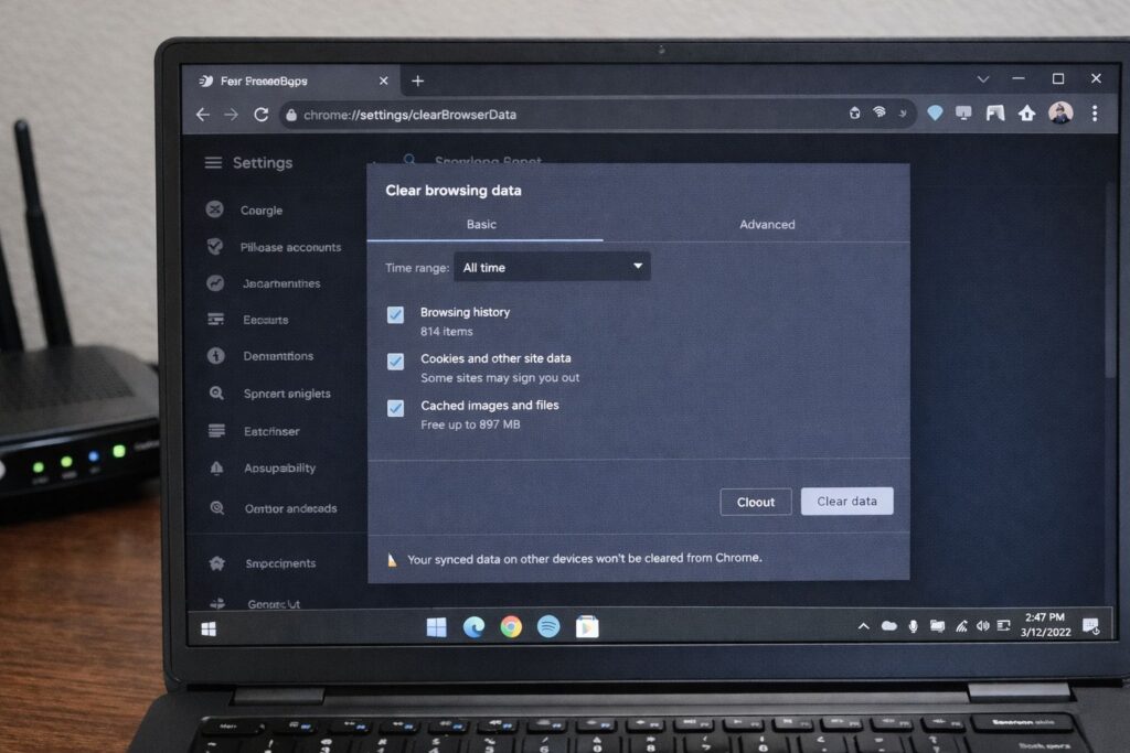 Clear Browser Cache and Cookies